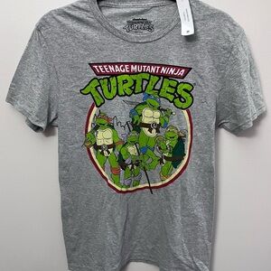 NWT Nickelodeon Teenage Mutant Ninja Turtles Gray T-Shirt